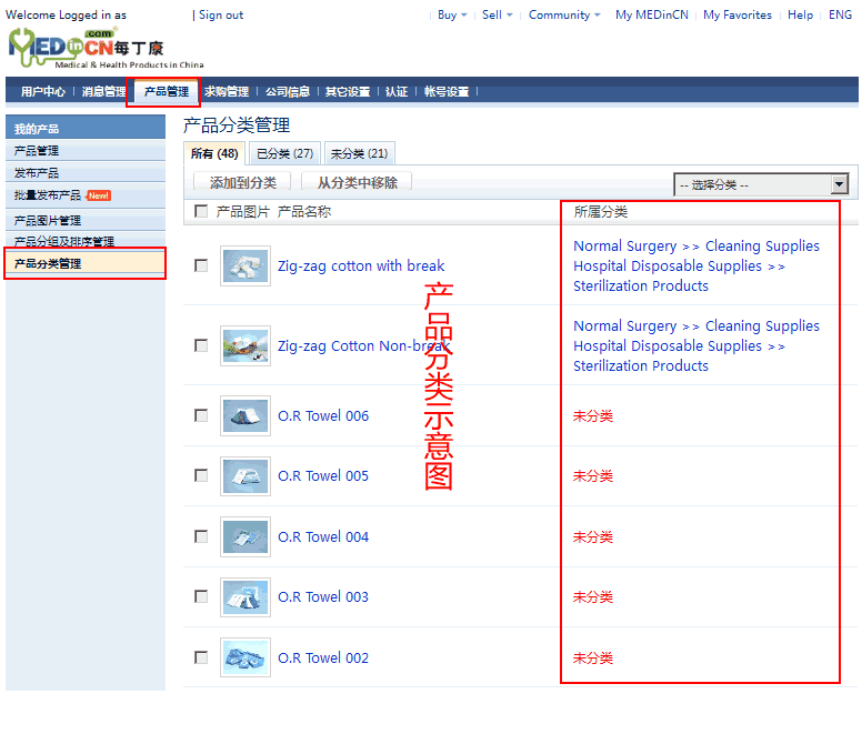 每丁康分类操作示意图