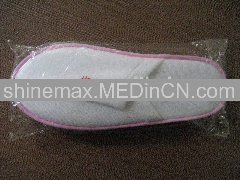 SM-1014 logo printed terry cloth slipper Offered By Yangzhou Shinemax ...